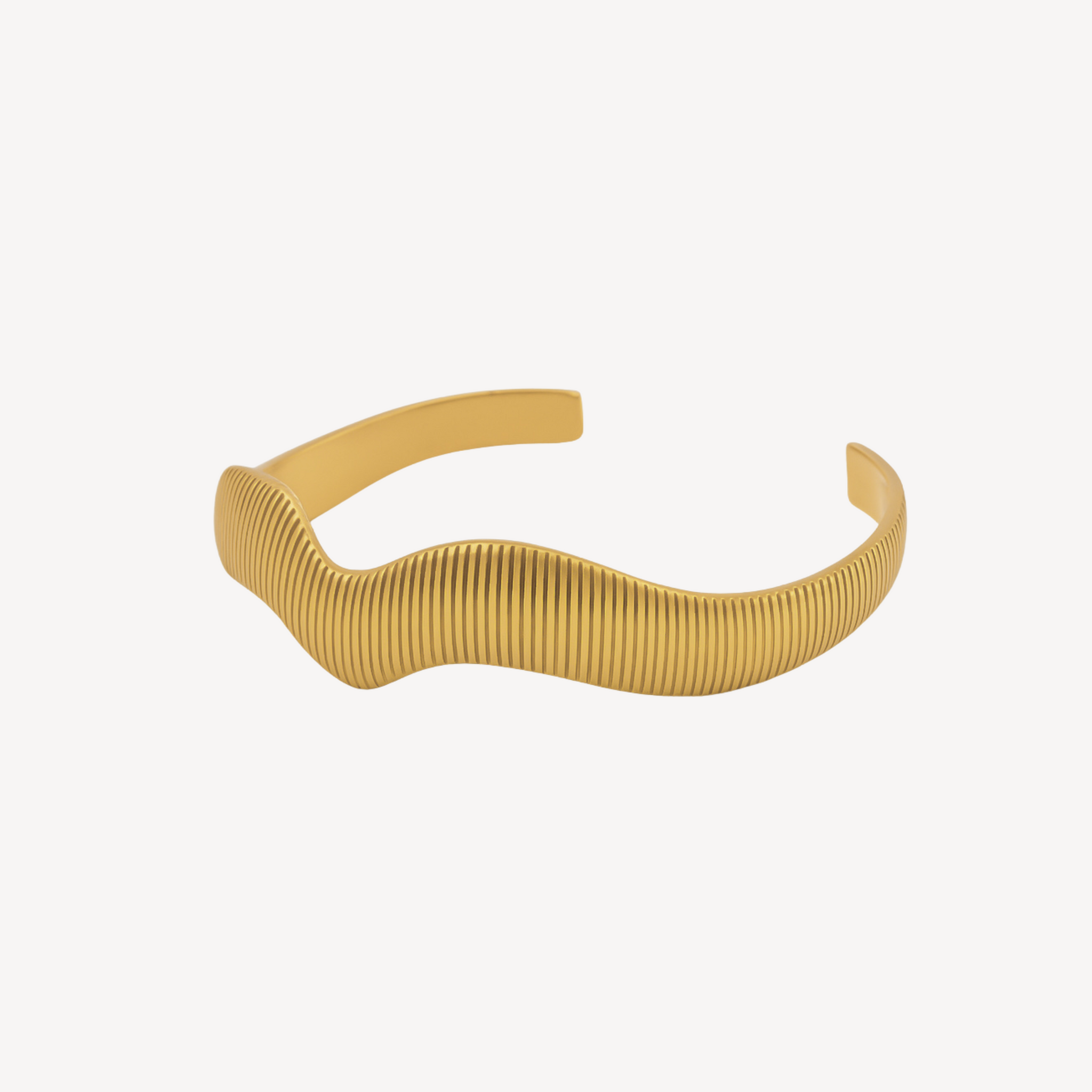 Bratara Soleil, argint 925 sterling cu finisaj de aur 18k, textura radiala – Colectia Elleva