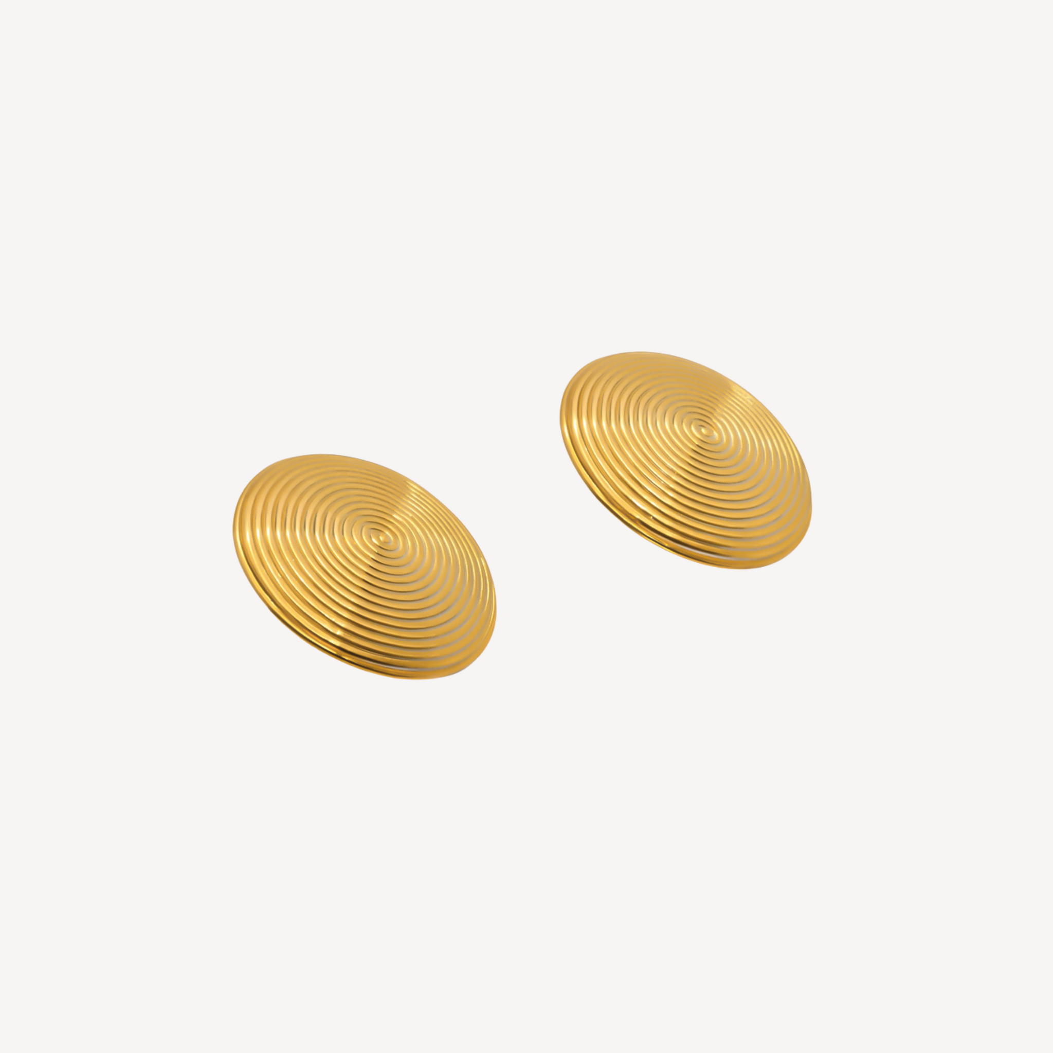 Cercei Soleil, argint 925 sterling cu finisaj de aur 18k, textura radiala – Colectia Elleva
