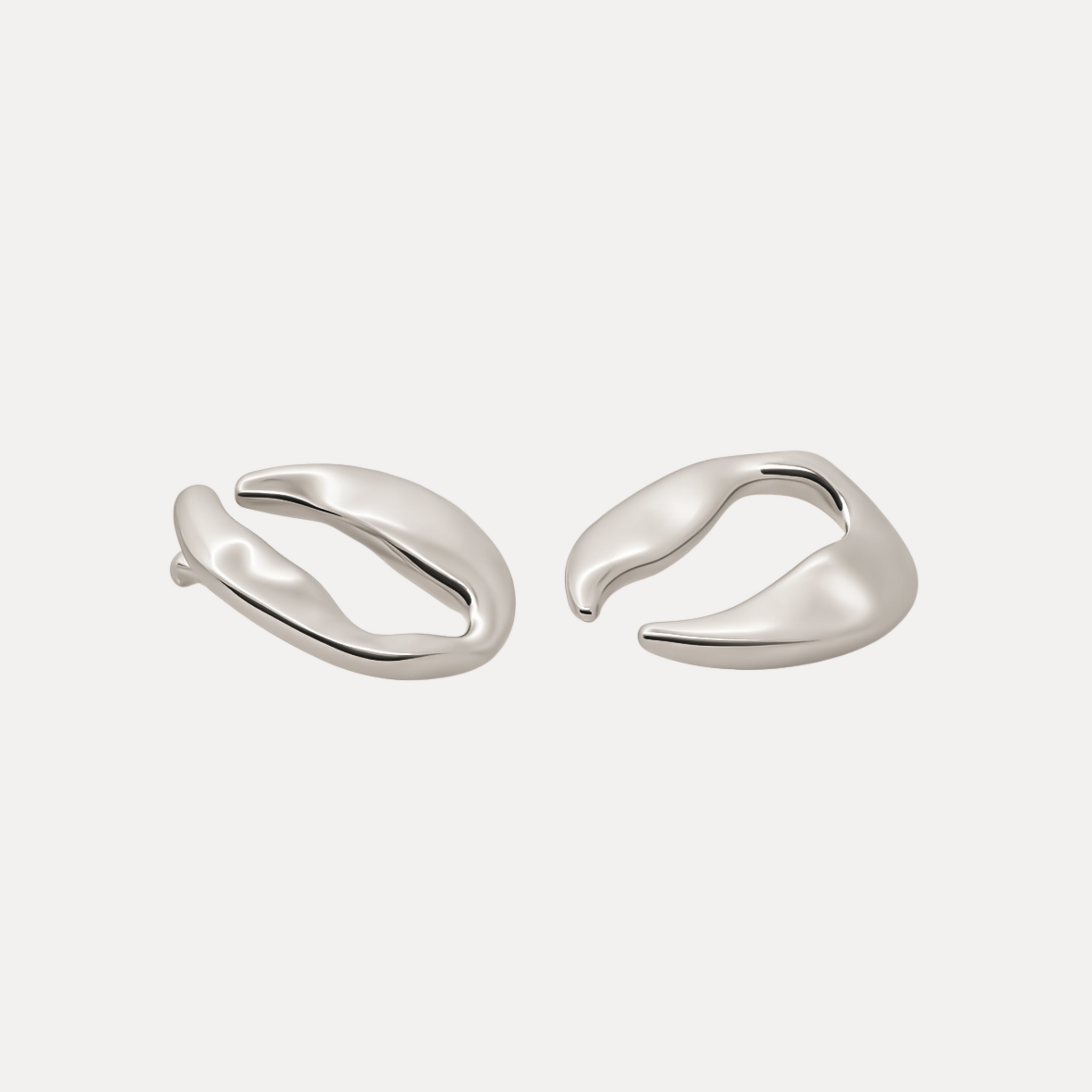 Cercei Tides, argint 925 sterling cu finisaj de aur 18k, volum sculptural – Colectia Elleva